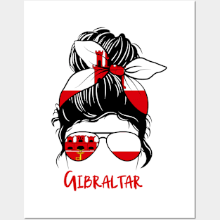 Gibraltar girl, Gibraltar Flag, Gibraltar gift heritage, Gibraltarian girlfriend Posters and Art